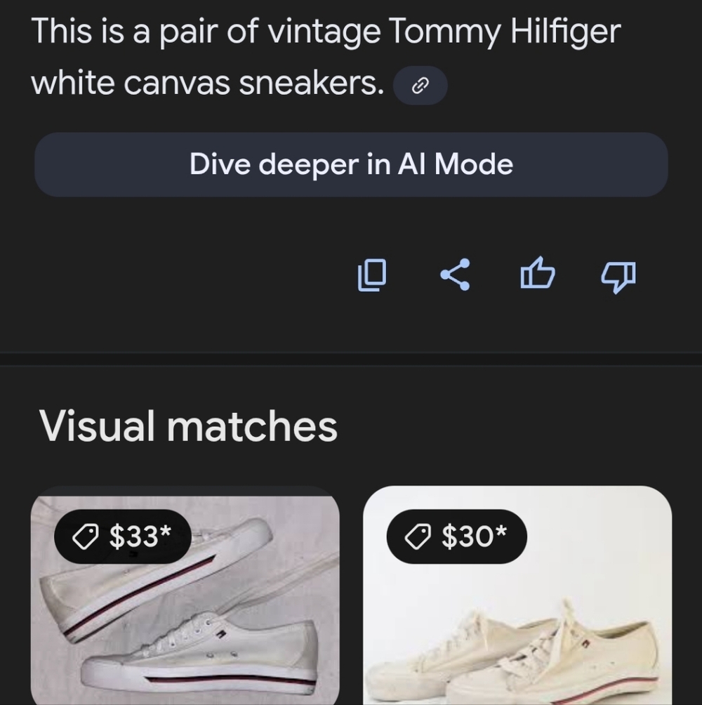 Vintage Tommy Hilfiger White canvas Sneakers women 8.5 - Picture 11 of 11